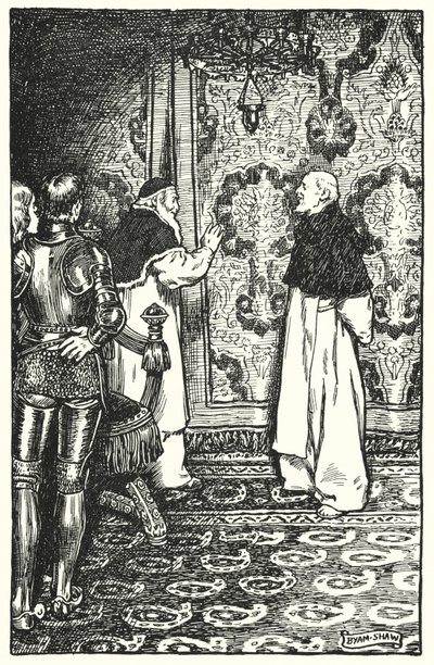 Charles Reade (lito) tarafından Manastır ve Ocak için İllüstrasyon by Byam (after) Shaw