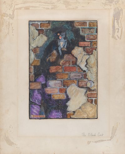 Kara Kedi, Edgar Allan Poe'nun “Selected Tales of Mystery” için, 1909, 1909. by Byam Shaw
