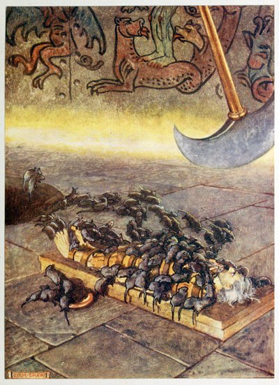 Selected Tales of Mystery, pub'dan sürekli biriken yığınlar halinde üzerime hücum ettiler. 1909. by Byam Shaw