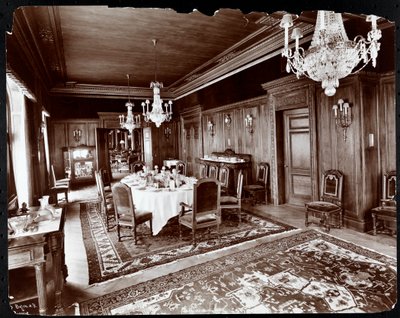 Hotel Knickerbocker'da yemek odası, 1906 (gümüş jelatin baskı) by Byron Company