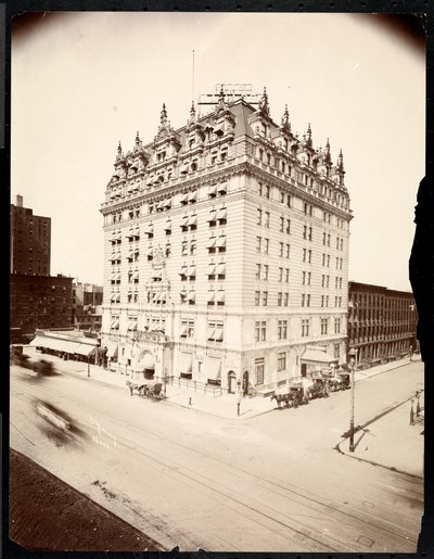 Hotel Navarre, 7th Avenue ve 38th Street, New York, 1908 (gümüş jelatin baskı) by Byron Company