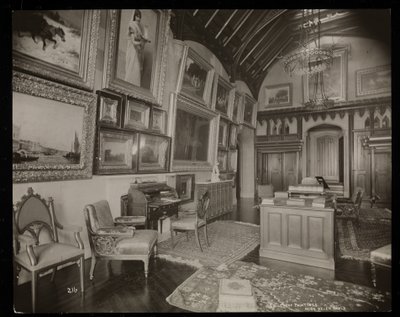 Helen Gould malikanesinin sanat galerisi (geç Jay Gould konutu) Tarrytown, New York, 1893-94 (gümüş jelatin baskı) by Byron Company