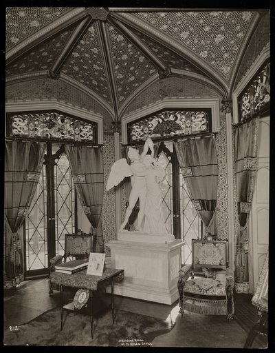 Helen Gould malikanesinin (geç Jay Gould konutu) Tarrytown, New York'taki misafir odası, 1893-94 (gümüş jelatin baskı) by Byron Company