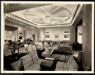 Salon, doğuya bakan Hotel White, 37th Street ve Lexington, New York, 8 Mart 1937 (gümüş jelatin baskı) by Byron Company
