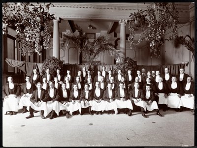 Hotel Delmonico'daki Garsonlar, 1902 (gümüş jelatin baskı) by Byron Company