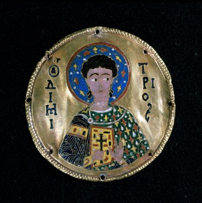 Aziz Demetrius, emaye, Bizans büstü by Byzantine