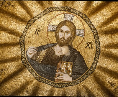 Pantokrator İsa (ya da ihtişamlı Mesih) (Mozaik by Byzantine