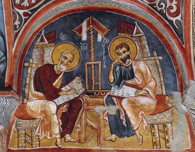 İncil yazarları Luke ve Matta İncilleri, Karanlık Kilise (Karanlık Kilise) (12.-13. yüzyıl), Göreme (Unesco Dünya Mirası Listesi) by Byzantine