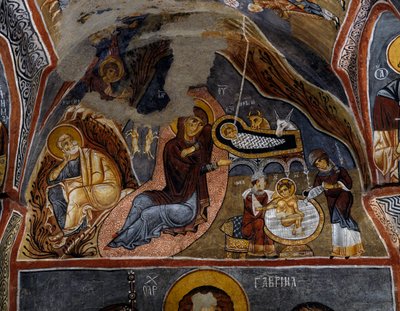 Doğuş, Bizans freski (12. yüzyıl), Karanlık Kilise (Karanlık Kilise) (12.-13. yüzyıl), Göreme (Unesco Dünya Mirası Listesi) by Byzantine