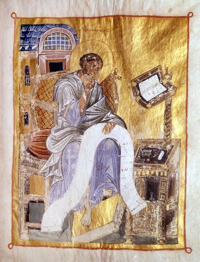 Saint Mark, 13. yüzyıldan kalma bir Bizans el yazması olan Londra, Victoria ve Albert