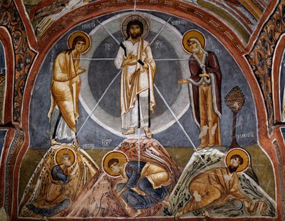 Başkalaşım, Bizans freski (12. yüzyıl), Karanlık Kilise (Karanlık Kilise) (12.-13. yüzyıl), Göreme (Unesco Dünya Mirası Listesi) by Byzantine