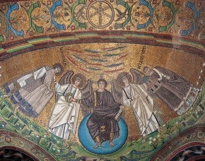 İtalya, Emilia-Romagna, Ravenna, San Vitale Bazilikası, Absidial havza mozaiği by Byzantine School