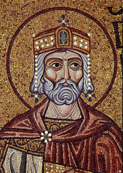 Kral Davut (MÖ 10. yüzyıl). Bizanslı bir ustanın eseri, mozaik, Venedik (İtalya) San Marco Bazilikası