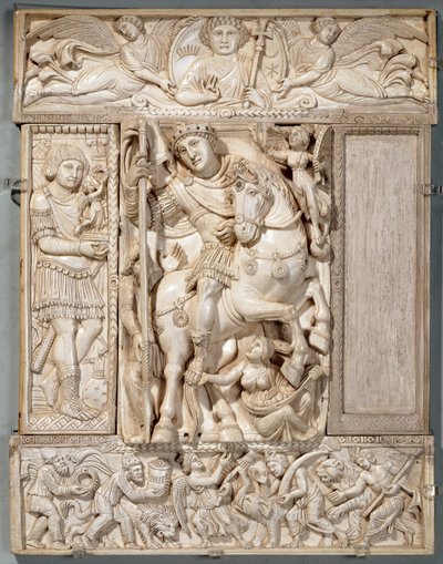 Barberini Fildişi olarak bilinen İmparator Muzaffer, MS 500-550 by Byzantine School