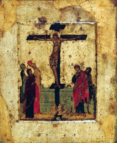 Çarmıha Gerilme, 14. yüzyılın sonu. by Byzantine icon.