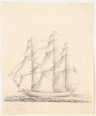 Tam yelkenler için donanma gemisi by C.A. Lorentzen