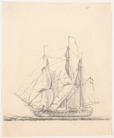 Tam yelkenler için donanma gemisi by C.A. Lorentzen