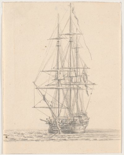 Ütülenmiş yelkenli donanma gemisi by C.A. Lorentzen