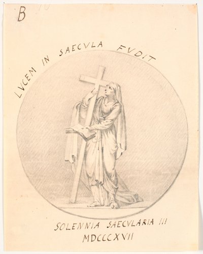 Alegorik kadın figürlü madalyon by C.A. Lorentzen