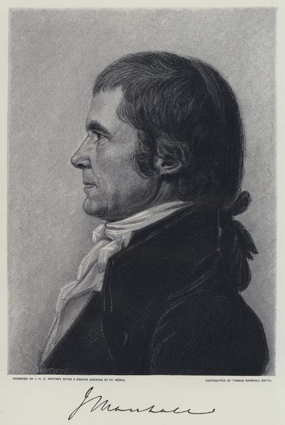 Baş Yargıç Marshall (lito) by C.B.J.F. de (after) Saint Memin