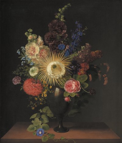 Porfir Vazoda Kaktüs Grandiflora ve Diğer Çiçekler by C.D. Fritzsch
