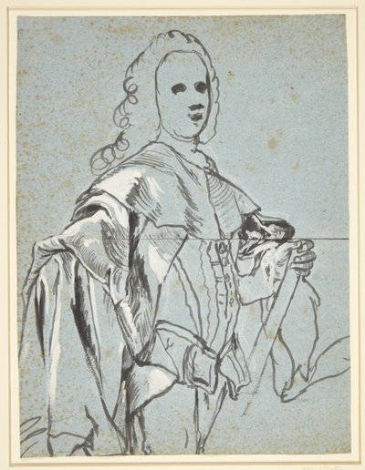 Bir portre için çalışma, muhtemelen A.G. Moltke by C.G. Pilo