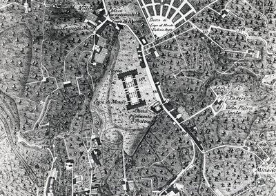 Capodimonte ile Napoli şehir haritası, Noja Dükü haritasından detay by J.B. and Brown J. Rowbotham