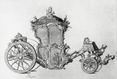Rokoko taşıma için tasarım, gravür by J.B. and Brown J. Rowbotham