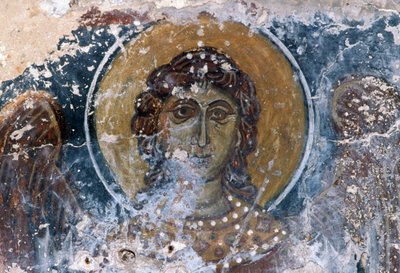 Agia Anna kilisesinde İsa freski by J.B. and Brown J. Rowbotham