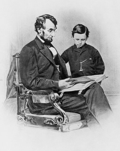 Amerika Birleşik Devletleri Başkanı Abraham Lincoln (1809-1865), oğlu Thomas 