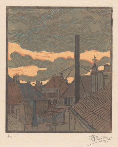 Middelburg'daki Çatılar ve Bacalar by C.H. d