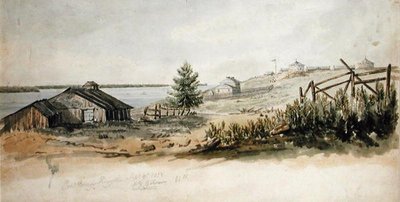 Fort Henry, Kingston, Ontario, Kanada, 8 Eylül 1832 (kağıt üzerine suluboya) by C.J. Gibson