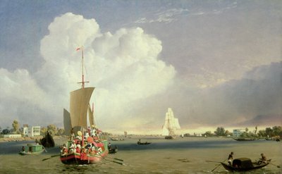 Kalküta'nın altındaki Garden Reach'teki Hoogly Nehri üzerinde, 1852 by C.J. Martin