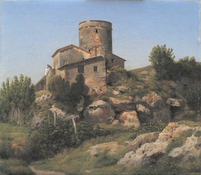 Roma dışında Tor di Quinto yakınlarında bir bina by Christoffer Wilhelm Eckersberg