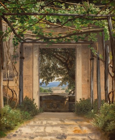 Pergola, İtalya by Christoffer Wilhelm Eckersberg