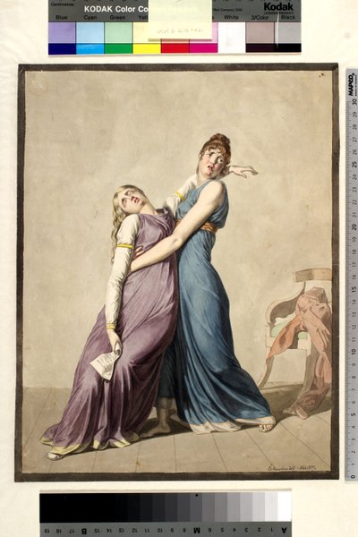 Mektubu Okurken Bayılan Bir Kadın Başka Bir Kadına Destek Oluyor by Christoffer Wilhelm Eckersberg