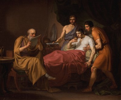 Büyük İskender hasta yatağında by Christoffer Wilhelm Eckersberg