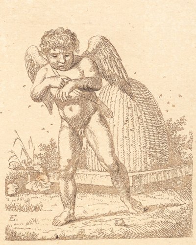 Arı tarafından ısırılan aşk by Christoffer Wilhelm Eckersberg