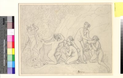Diana ve Aktaeon. by Christoffer Wilhelm Eckersberg