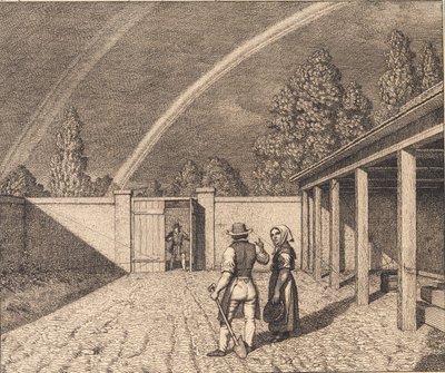 Çift gökkuşağı. "Doğrusal Perspektif" için İllüstrasyon, Plaka V by Christoffer Wilhelm Eckersberg