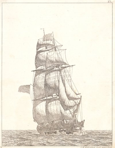 Bir Kuzey Amerika tugayı by Christoffer Wilhelm Eckersberg