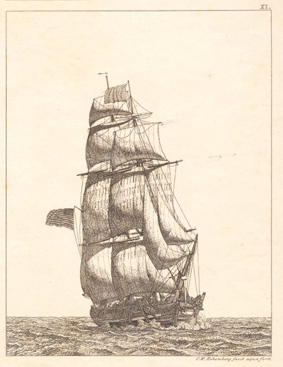 Bir Kuzey Amerika tugayı by Christoffer Wilhelm Eckersberg