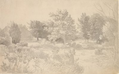 Ağaçları olan bir muhafaza by Christoffer Wilhelm Eckersberg