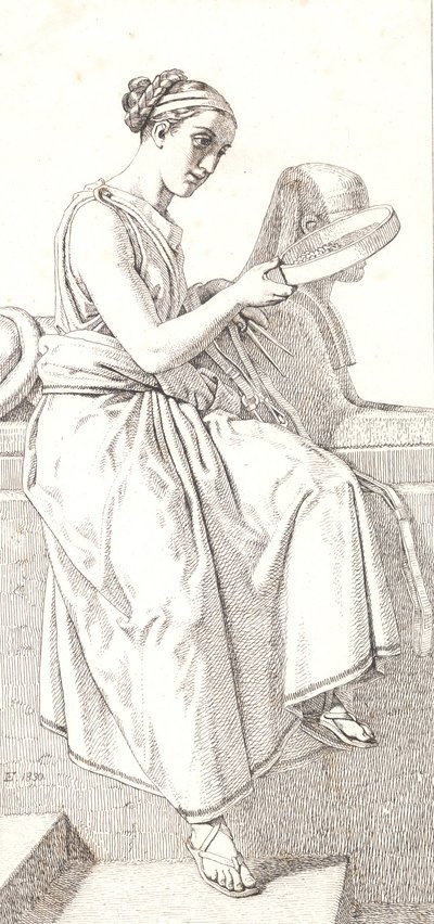Sebep. alegorik figür by Christoffer Wilhelm Eckersberg