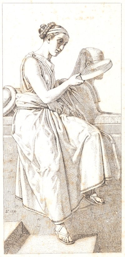 Sebep. alegorik figür by Christoffer Wilhelm Eckersberg