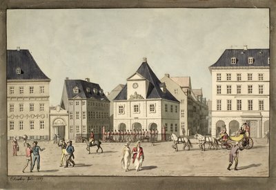 Hovedvagten ile Kongens Nytorv by Christoffer Wilhelm Eckersberg