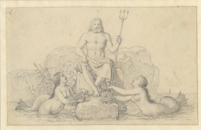 Neptün ve iki nereid. by Christoffer Wilhelm Eckersberg