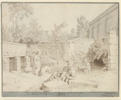 Paris, Arcueil'deki Roma Su Boru Hattı'nda Parti by Christoffer Wilhelm Eckersberg