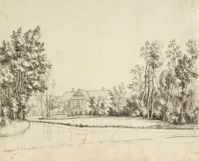 Bahçeden görülen Sanderumgaard by Christoffer Wilhelm Eckersberg