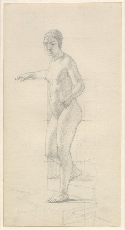 Ayakta kadın modeli by Christoffer Wilhelm Eckersberg